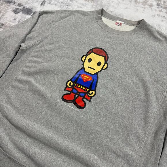 Authentic Bape x DC Comics 2007 Superman Crewneck Sweatshirt M - Picture 2 of 8